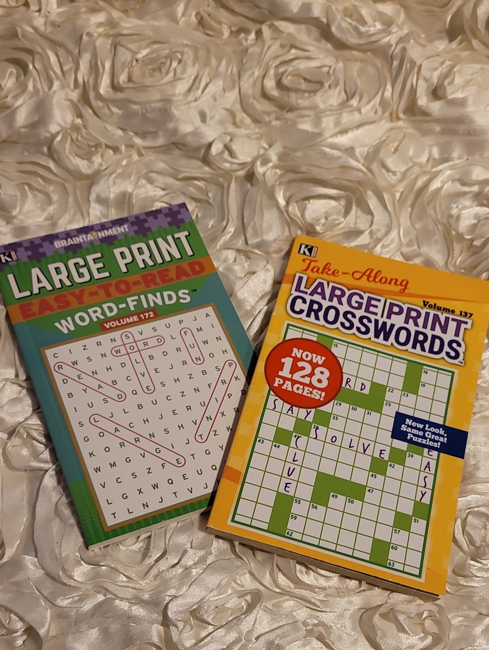 Crossword Book /Word-Find Book - Set of 2 Books - Large Print
